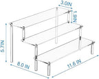 Large Acrylic Display Risers, Perfume Stand Organizer, Clear Acrylic Shelf Risers for Display Stands for Food, alternate view