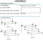 Large Acrylic Display Risers, Perfume Stand Organizer, Clear Acrylic Shelf Risers for Display Stands for Food, alternate view