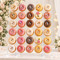 Large Acrylic Donut Wall Display Stand, Foldable, 26"x22", Holds 60 Donuts in Clear