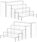 Large Acrylic Risers for Display, 2 Set 10Pcs Acrylic Stands in Clear