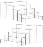 Large Acrylic Risers for Display, 2 Set 10Pcs Acrylic Stands in Clear