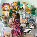 Large Animals Foil Balloons for Jungle Safari Birthday Party Decorations in 5 Count (Pack of 1) in Colorful, alternate view 5