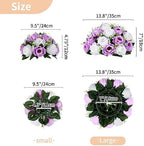 Large Artificial Flower Centerpieces - 10 Pcs 13.8in Diameter Lilac & White Fake Flowers Roses Balls - Silk Faux, alternate