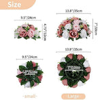 Large Artificial Flower Centerpieces: Dusty Rose & White Fake Balls in Dusty Rose & White, alternate view 3