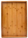 Large Bamboo Serving Tray Decorative Coffee Tea Platter 18 x 13 x 1.2 Inches in 18 x 13 x 1.2 Inches in 18'' X