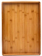 Large Bamboo Serving Tray Decorative Coffee Tea Platter 18 x 13 x 1.2 Inches in 18 x 13 x 1.2 Inches in 18'' X
