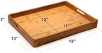 Large Bamboo Serving Tray Decorative Coffee Tea Platter 18 x 13 x 1.2 Inches in 18 x 13 x 1.2 Inches in 18'' X, alternate
