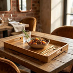 Large Bamboo Serving Tray Decorative Coffee Tea Platter 18 x 13 x 1.2 Inches in 18 x 13 x 1.2 Inches in 18'' X, alternate