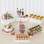Large Buffet Risers & Display Stands, Clear, 16" 16" 16", 3 Sets in Large Clear 16" 16" 16", alternate view 2
