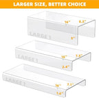 Large Buffet Risers & Display Stands, Clear, 16" 16" 16", 3 Sets in Large Clear 16" 16" 16", alternate view 3
