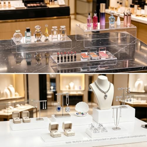 Large Buffet Risers & Display Stands, Clear, 16" 16" 16", 3 Sets in Large Clear 16" 16" 16", alternate view 4