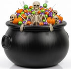 Large Cauldron 18in, Black Witches Cauldron Bowl for Halloween Decor