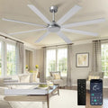Large Ceiling Fan without Light: 72 Inch Indoor/Outdoor Fan Reversible DC Motor 6 Speed - Dual 8 Blades Big