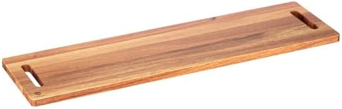 Large Charcuterie Board - Featuring Built-In Side Handles, 32" Acacia Wood Serving Board for Cheese, Meat &