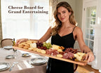 Large Charcuterie Board - Featuring Built-In Side Handles, 32" Acacia Wood Serving Board for Cheese, Meat &, alternate view 2