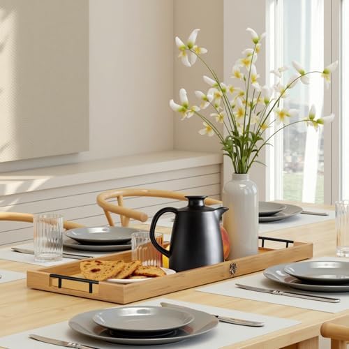 Large Charcuterie Board w/Handles, 32x12in Foldable Cheese Boards in Tan, alternate view 2
