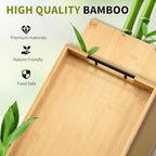 Large Charcuterie Board w/Handles, 32x12in Foldable Cheese Boards in Tan, alternate view 5