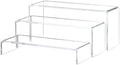 Large Clear Acrylic Risers Display Stands,3 Pcs Rectangular Display Risers for Funko Pop, Figures, Food