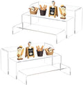 Large Clear Acrylic Risers Display Stands,6 Pcs Rectangular Display Risers for Funko Pop, Figures, Food