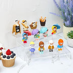 Large Clear Acrylic Risers Display Stands,6 Pcs Rectangular Display Risers for Funko Pop, Figures, Food, alternate view 2