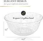 Large Clear Plastic Punch Bowl Set with Ladle, 8 Quart Serving Bowl for Parties, Clear Plastic 5 oz Serving, alternate view 3