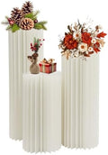 Large Cylinder Stands, Foldable Paper Columns Pillars Display, Cardboard Cylinder Tables Cake Stands, Round
