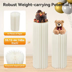 Large Cylinder Stands, Foldable Paper Columns Pillars Display, Cardboard Cylinder Tables Cake Stands, Round, alternate view 4