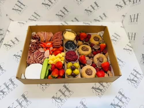 Large Disposable Charcuterie Boxes w/Lids Heavy Duty 10PK, Cardboard Picnic Pastry Boxes w/Wax Paper for 5-8, alternate view