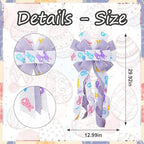 Large Easter Wreath Bows for Front Door, Purple Bunny Burlap Bow Spring Multicolor Tree Topper Bows for Wreath, alternate