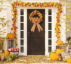Large Fall Plaid Bow for Wreath, Autumn Thanksgiving Bow for Front Door Indoor Outdoor Wall Decoration Supplies, alternate