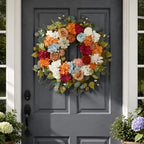 Large Fall Wreath with Hydrangea, 26 Inches Fall Wreaths for Front Door, alternate view 2