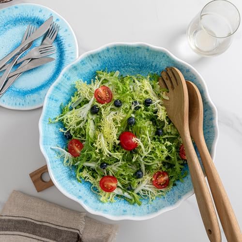 Large Farmhouse Melamine Serving Trays, Set of 2, 17 x 10 inches Serving Platters for Food Serving, Durable and, alternate