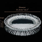 Large Glass Serving Platter 12.5” (31.5 cm) - Elegant Clear Presentation Plate for Cake, Desserts, Cheese, alternate view 3