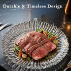 Large Glass Serving Platter 12.5” (31.5 cm) - Elegant Clear Presentation Plate for Cake, Desserts, Cheese, alternate view 7