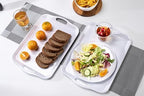 Large Melamine Serving Tray with Handles, 16.75 x 11.5 inch Rectangular Serving Platter, for Eating, Appetizer, alternate