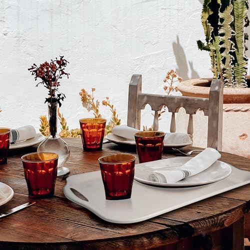 Large Melamine Serving Tray with Handles, 17.5 x 12 in Rectangular Melamine Serving Platter, Dishwasher Safe, alternate view