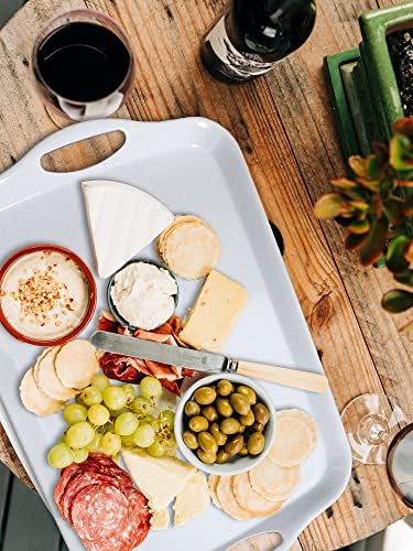 Large Melamine Serving Trays for Eating, 17.5’’ x 12’’ Serve Platter for Appetizer, Charcuterie, Food, Snack, alternate view
