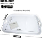 Large Melamine Serving Trays for Eating, 17.5’’ x 12’’ Serve Platter for Appetizer, Charcuterie, Food, Snack, alternate view