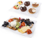 Large Melamine Tray 15" x 11" - Rectangular White Serving Tray and Platter for Food, Appetizers, Cookies, Grill, alternate