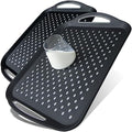 Large Nonslip Serving Tray with Handles, Silicone Grippy Dots Lap Food Trays for Eating, Dishwasher Safe Serve