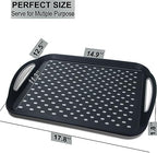 Large Nonslip Serving Tray with Handles, Silicone Grippy Dots Lap Food Trays for Eating, Dishwasher Safe Serve, alternate