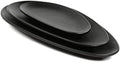 Large Oval Serving Platters, 16"/14"/10" Porcelain Serving Platters for Party, BBQ, Stackable Serving Trays