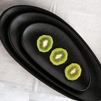 Large Oval Serving Platters, 16"/14"/10" Porcelain Serving Platters for Party, BBQ, Stackable Serving Trays, alternate view 4