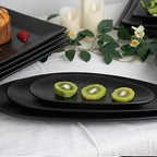 Large Oval Serving Platters, 16"/14"/10" Porcelain Serving Platters for Party, BBQ, Stackable Serving Trays, alternate view 5