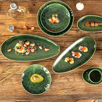 Large Oval Serving Platters, 16"/14"/10" Porcelain Serving Platters for Party, BBQ, Stackable Serving Trays, alternate view 7