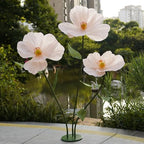 Large Paper Artificial Flowers, for Decoration, Huge Handcrafted Poppy Fake Flowers with Stand for Home Decor, alternate view