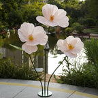 Large Paper Artificial Flowers, for Decoration, Huge Handcrafted Poppy Fake Flowers with Stand for Home Decor, alternate view