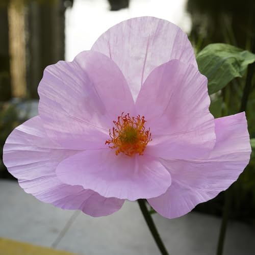 Large Paper Artificial Flowers, for Decoration, Huge Handcrafted Poppy Fake Flowers with Stand for Home Decor, alternate view