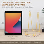 Large Plate Holder Display Stand - 10 inch Extra Tall Stands - Twisted Metal Wire Easel - Big Tabletop Easels, alternate view
