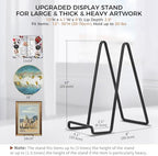 Large Plate Holder Display Stand - 10 inch Tall Plate Stands for Display - Metal Picture Frame Stand - Big, alternate view 3